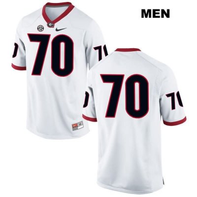 Men's Georgia Bulldogs NCAA #70 Aulden Bynum Nike Stitched White Authentic No Name College Football Jersey XDP1454CX